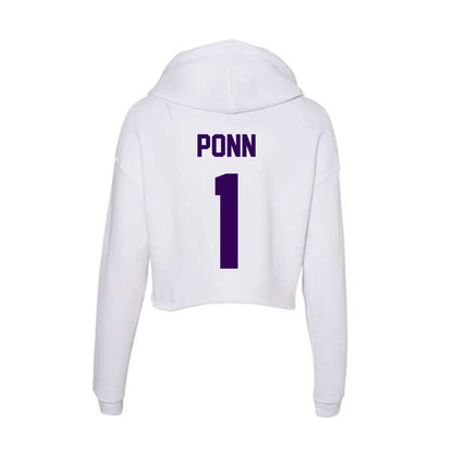 Kansas State - NCAA Women's Volleyball : Caleigh Ponn - Women's Crop Fleece Hoodie-1