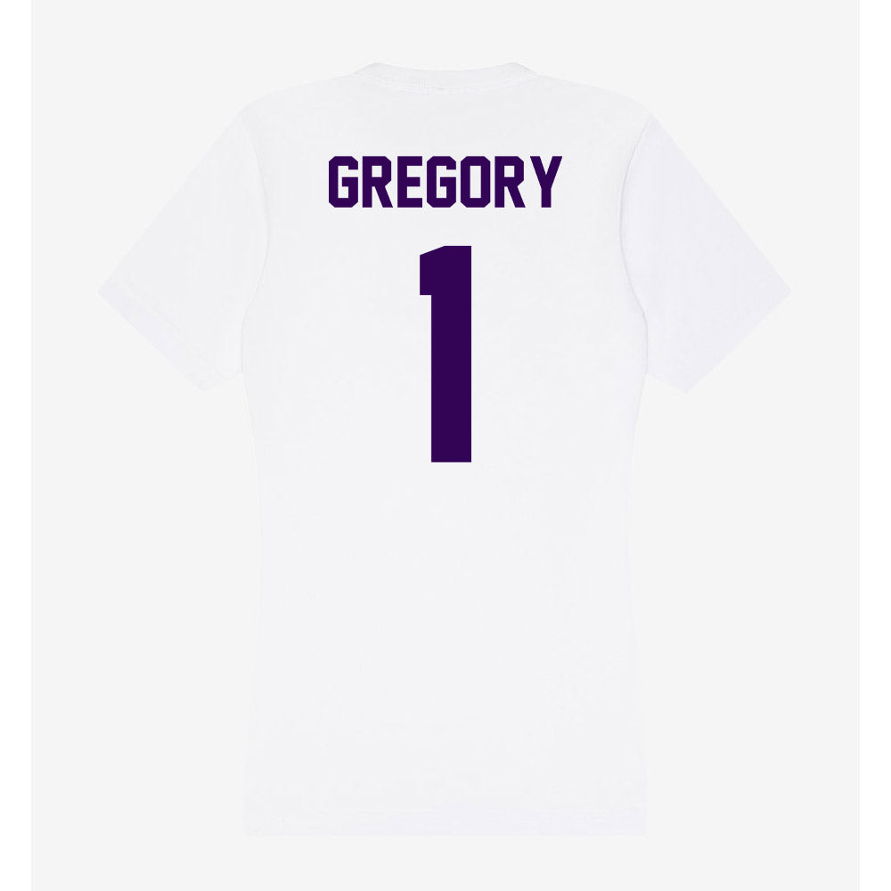 Kansas State - NCAA Football : Wendell Gregory - Women's V-Neck T-Shirt-1