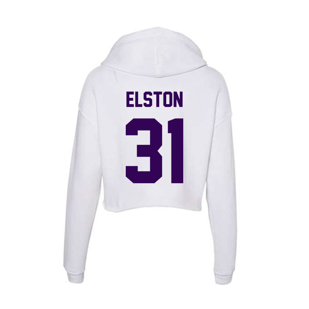 Kansas State - NCAA Football : Monterrio Elston - Women's Crop Fleece Hooded Sweatshirt-1