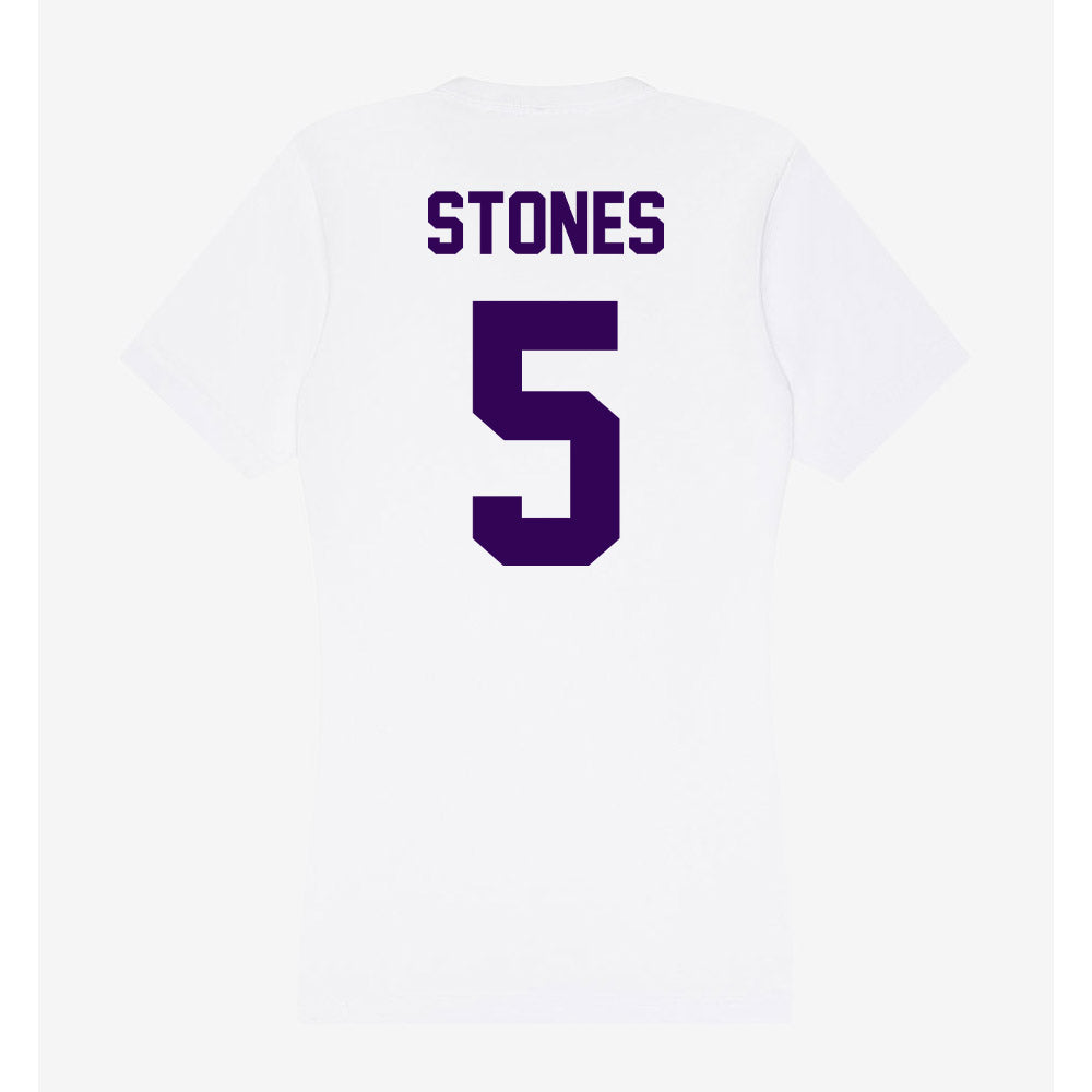 Kansas State - NCAA Women's Volleyball : Avery Stones - Women's V-Neck T-Shirt-1