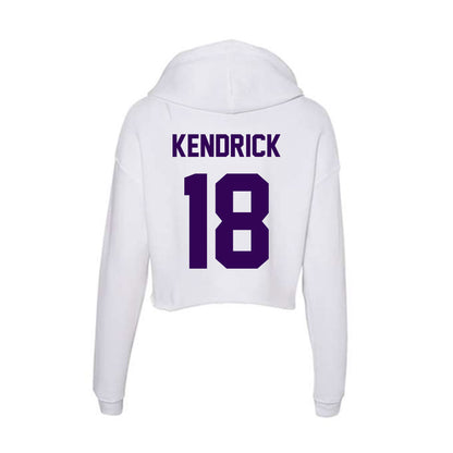 Kansas State - NCAA Baseball : Micah Kendrick - Women's Crop Fleece Hoodie-1