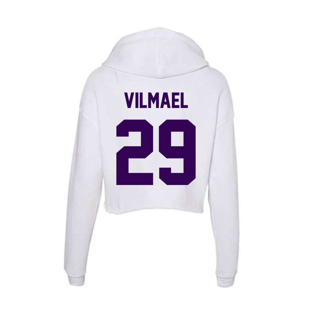 Kansas State - NCAA Football : Josiah Vilmael - Women's Crop Fleece Hoodie-1