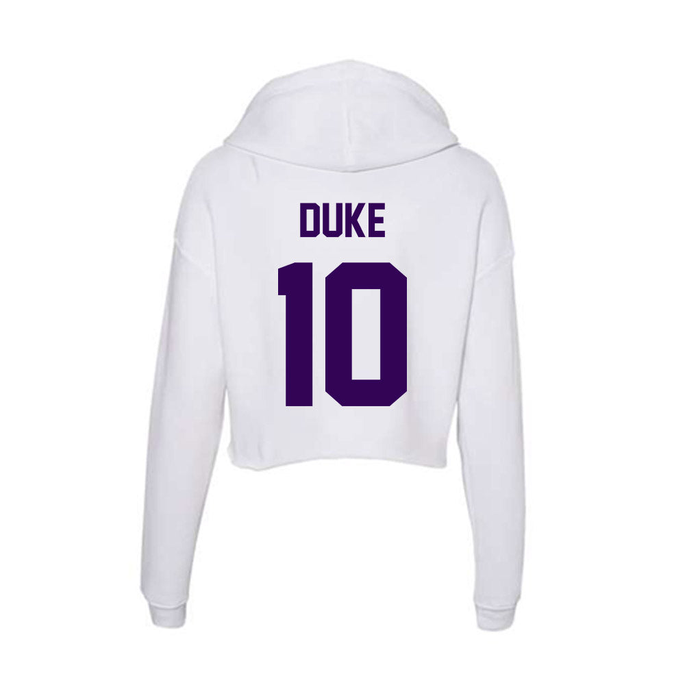 Kansas State - NCAA Baseball : Tanner Duke - Women's Crop Fleece Hoodie-1