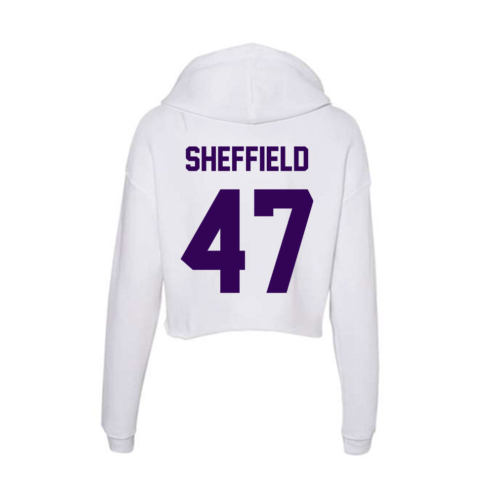 Kansas State - NCAA Baseball : Lincoln Sheffield - Women's Crop Fleece Hoodie-1