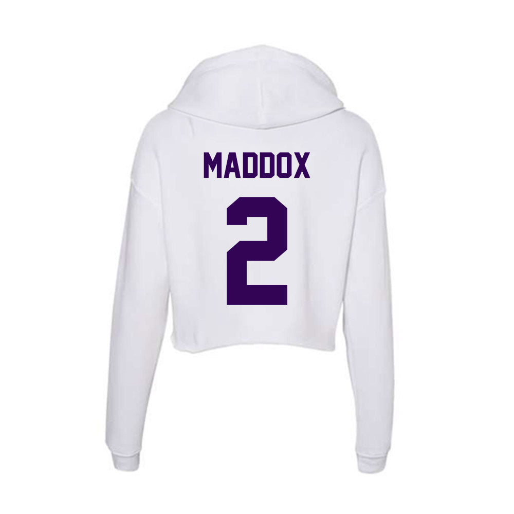 Kansas State - NCAA Football : Adrian Maddox - Women's Crop Fleece Hoodie-1