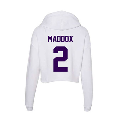 Kansas State - NCAA Football : Adrian Maddox - Women's Crop Fleece Hoodie-1