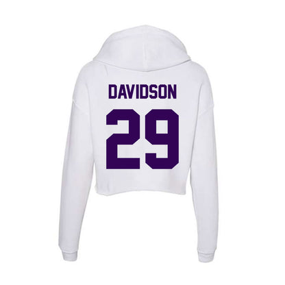 Kansas State - NCAA Football : Dylan Davidson - Women's Crop Fleece Hoodie-1