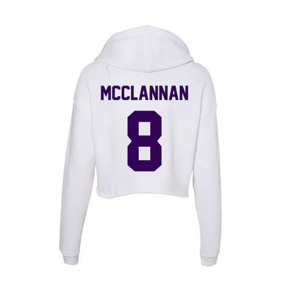 Kansas State - NCAA Football : Simon McClannan - Women's Crop Fleece Hoodie-1