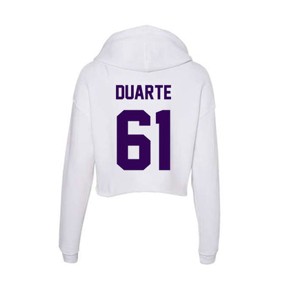 Kansas State - NCAA Football : Chase Duarte - Women's Crop Fleece Hoodie-1