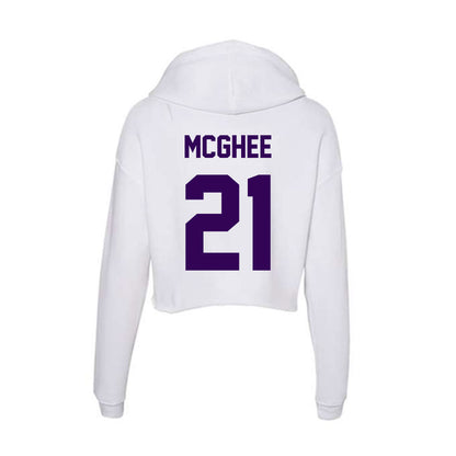 Kansas State - NCAA Football : LJ McGhee - Women's Crop Fleece Hoodie-1