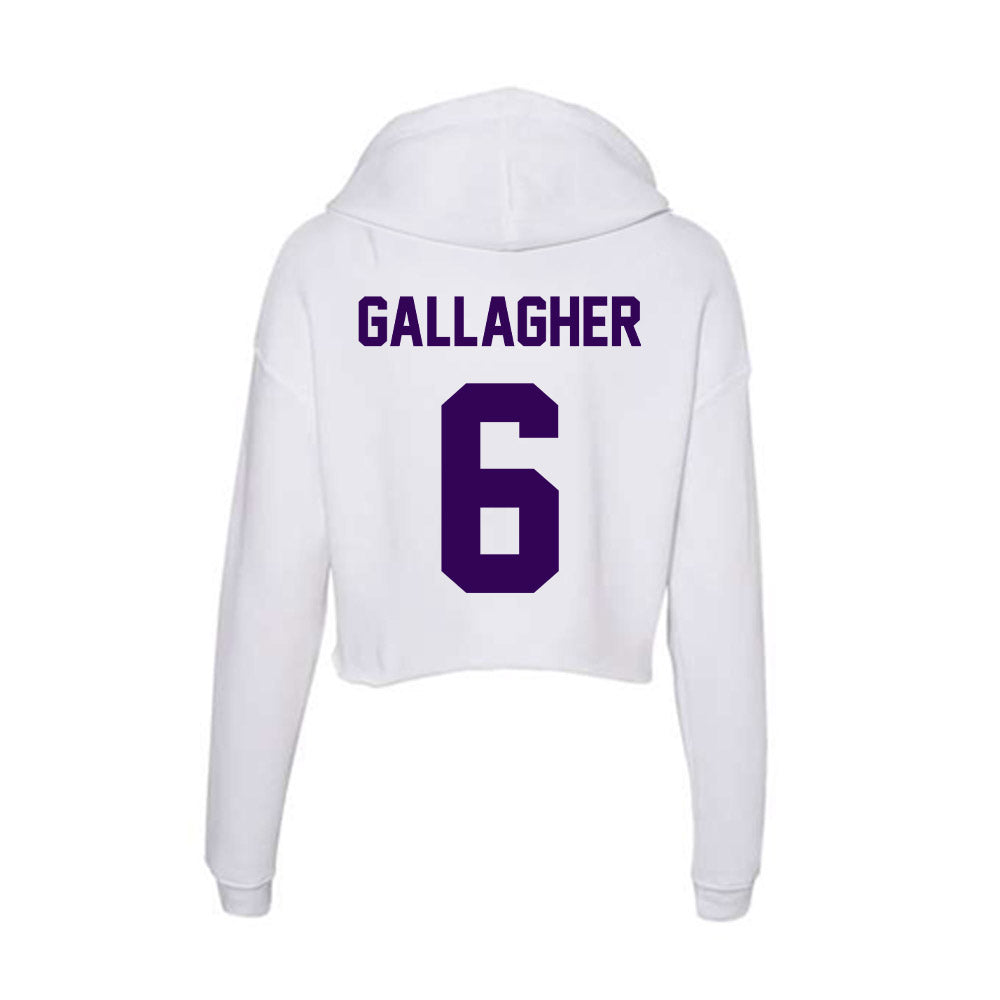 Kansas State - NCAA Baseball : Grant Gallagher - Women's Crop Fleece Hoodie-1