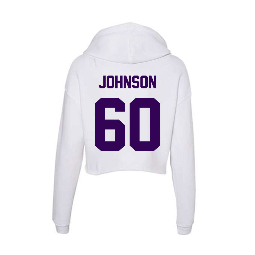 Kansas State - NCAA Football : Andrew Johnson - Women's Crop Fleece Hoodie-1