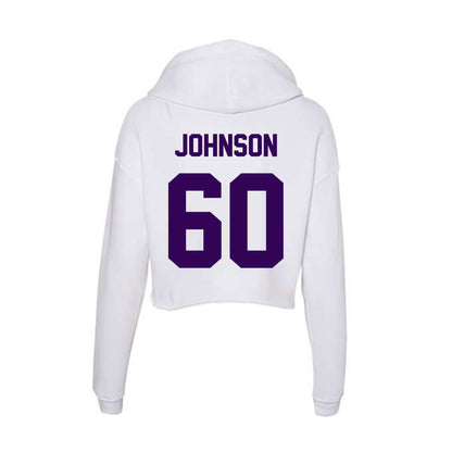 Kansas State - NCAA Football : Andrew Johnson - Women's Crop Fleece Hoodie-1