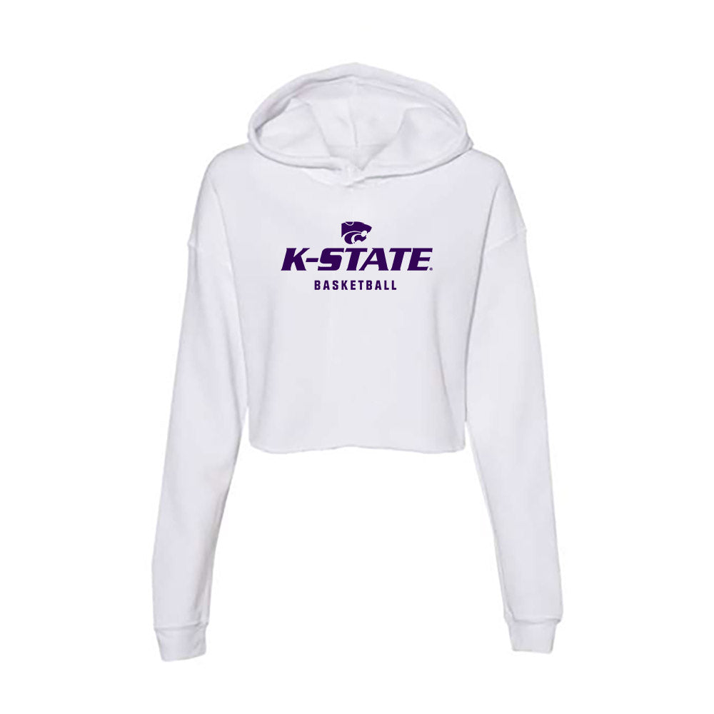 Kansas State - NCAA Men's Basketball : Khamari McGriff - Women's Crop Fleece Hoodie-0