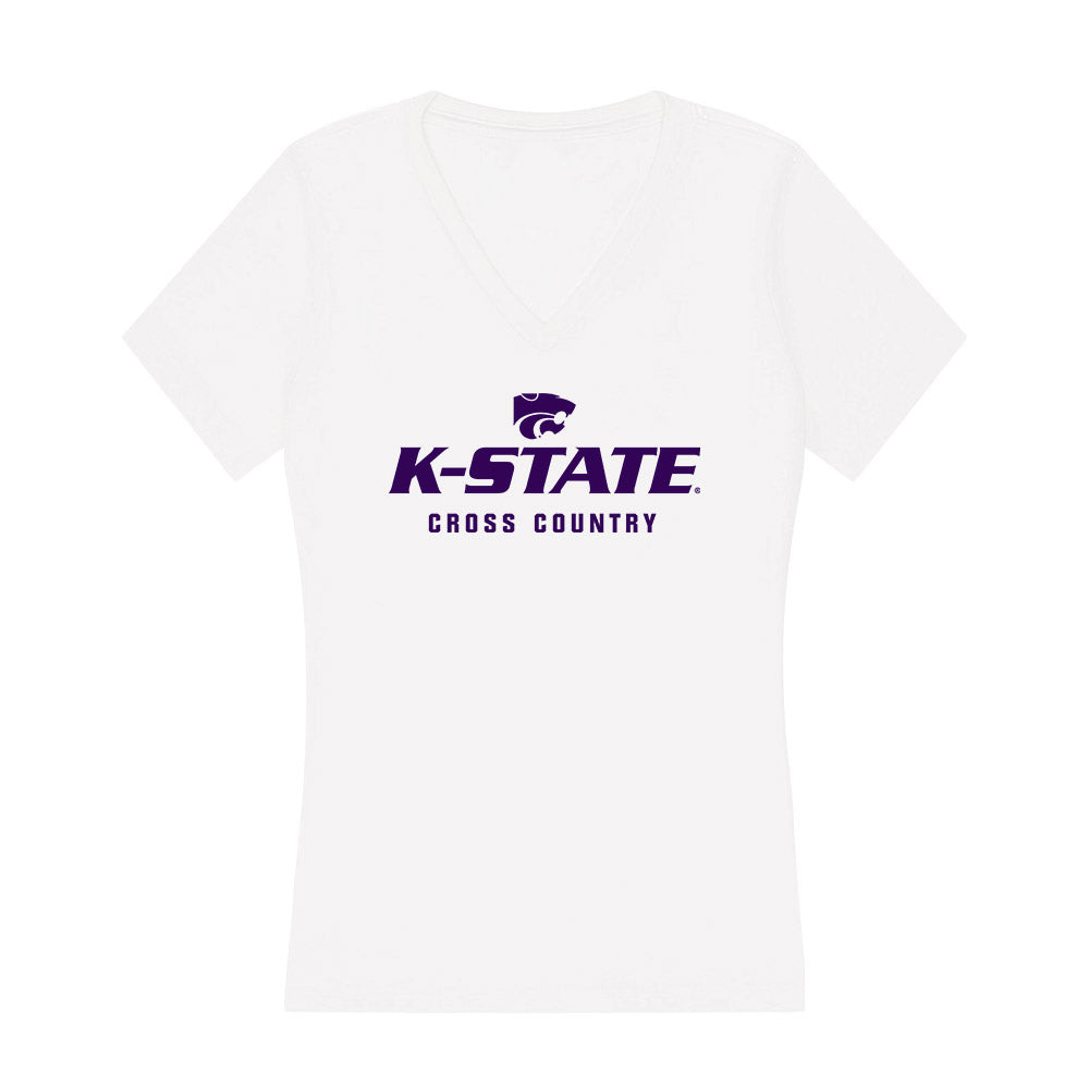 Kansas State - NCAA Men's Cross Country : Brock Olsen - Women's V-Neck T-Shirt-0