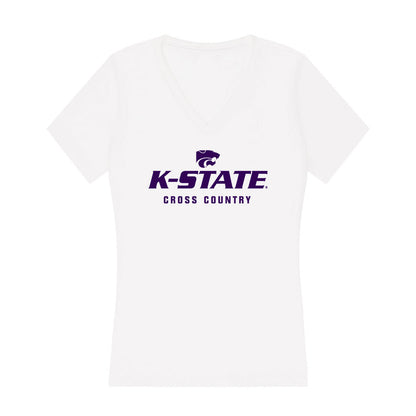 Kansas State - NCAA Men's Cross Country : Brock Olsen - Women's V-Neck T-Shirt-0