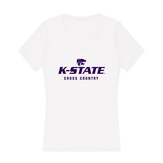 Kansas State - NCAA Men's Cross Country : Brock Olsen - Women's V-Neck T-Shirt-0