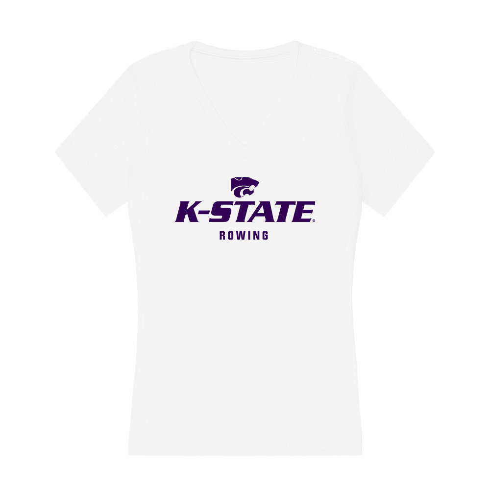 Kansas State - NCAA Women's Rowing : Sylvia Cunningham - Women's V-Neck T-Shirt-0
