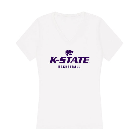 Kansas State - NCAA Men's Basketball : Dez Lindsay - Women's V-Neck T-Shirt-0