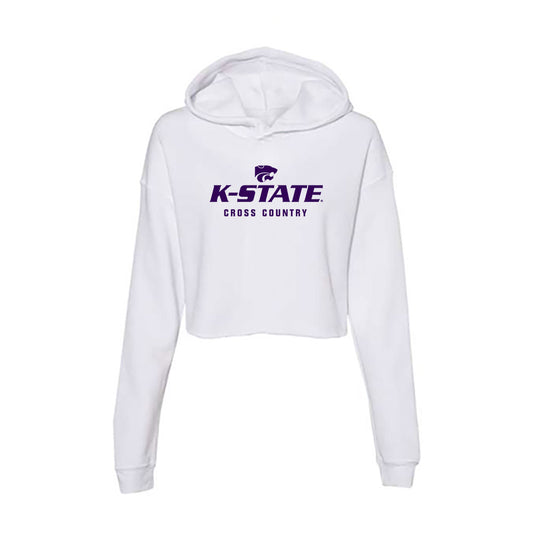 Kansas State - NCAA Men's Cross Country : Brock Olsen - Women's Crop Fleece Hoodie-0