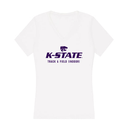 Kansas State - NCAA Women's Track & Field : Claire Bybee - Women's V-Neck T-Shirt-0