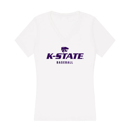 Kansas State - NCAA Baseball : Tazwell Butler - Women's V-Neck T-Shirt-0