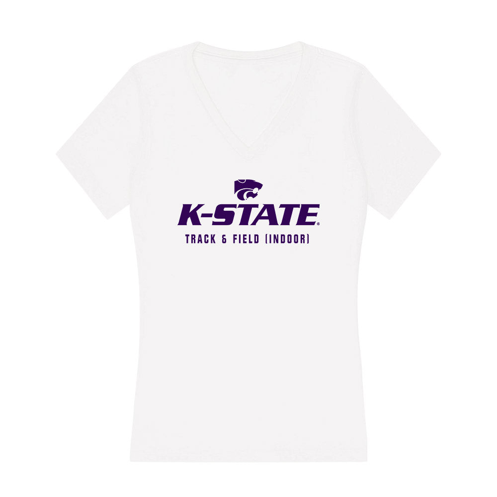 Kansas State - NCAA Women's Track & Field : Tesia Thomas - Women's V-Neck T-Shirt-0