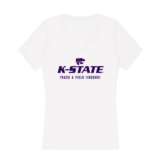 Kansas State - NCAA Women's Track & Field : Tesia Thomas - Women's V-Neck T-Shirt-0