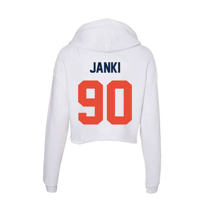 Illinois - NCAA Football : Carter Janki - Women's Crop Fleece Hoodie-1