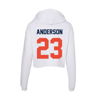 Illinois - NCAA Football : Jordan Anderson - Women's Crop Fleece Hooded Sweatshirt-1