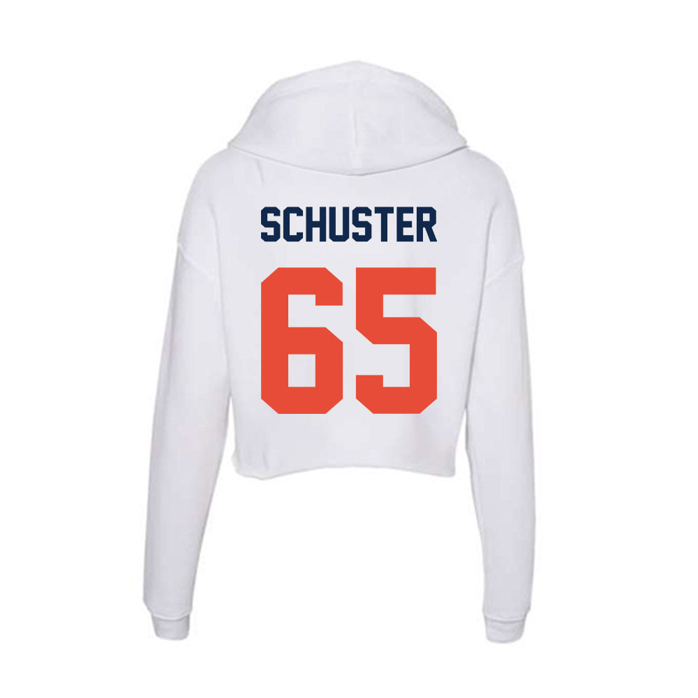 Illinois - NCAA Football : Dezmond Schuster - Women's Crop Fleece Hoodie-1