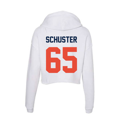 Illinois - NCAA Football : Dezmond Schuster - Women's Crop Fleece Hoodie-1