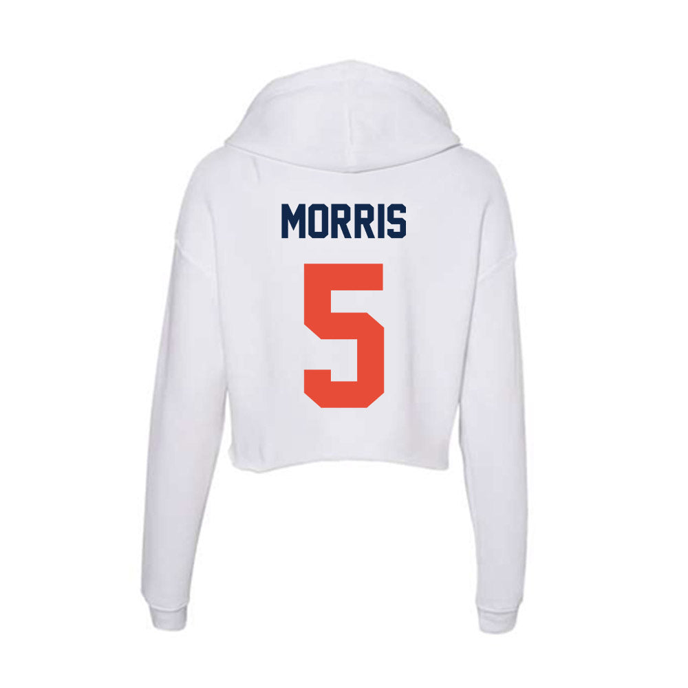 Illinois - NCAA Football : Jakwon Morris - Women's Crop Fleece Hoodie-1