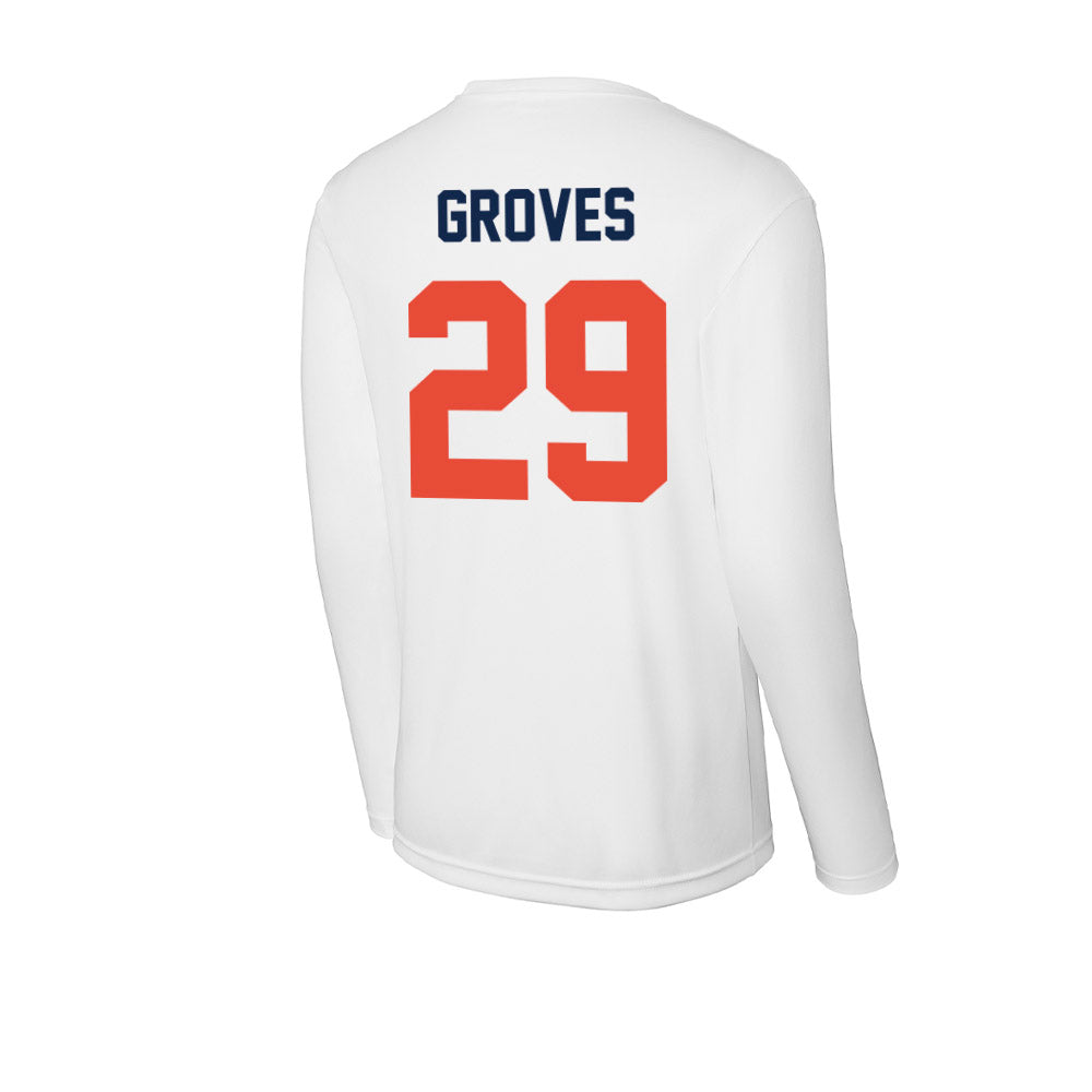 Illinois - NCAA Baseball : Nick Groves - Activewear Long Sleeve T-Shirt-1