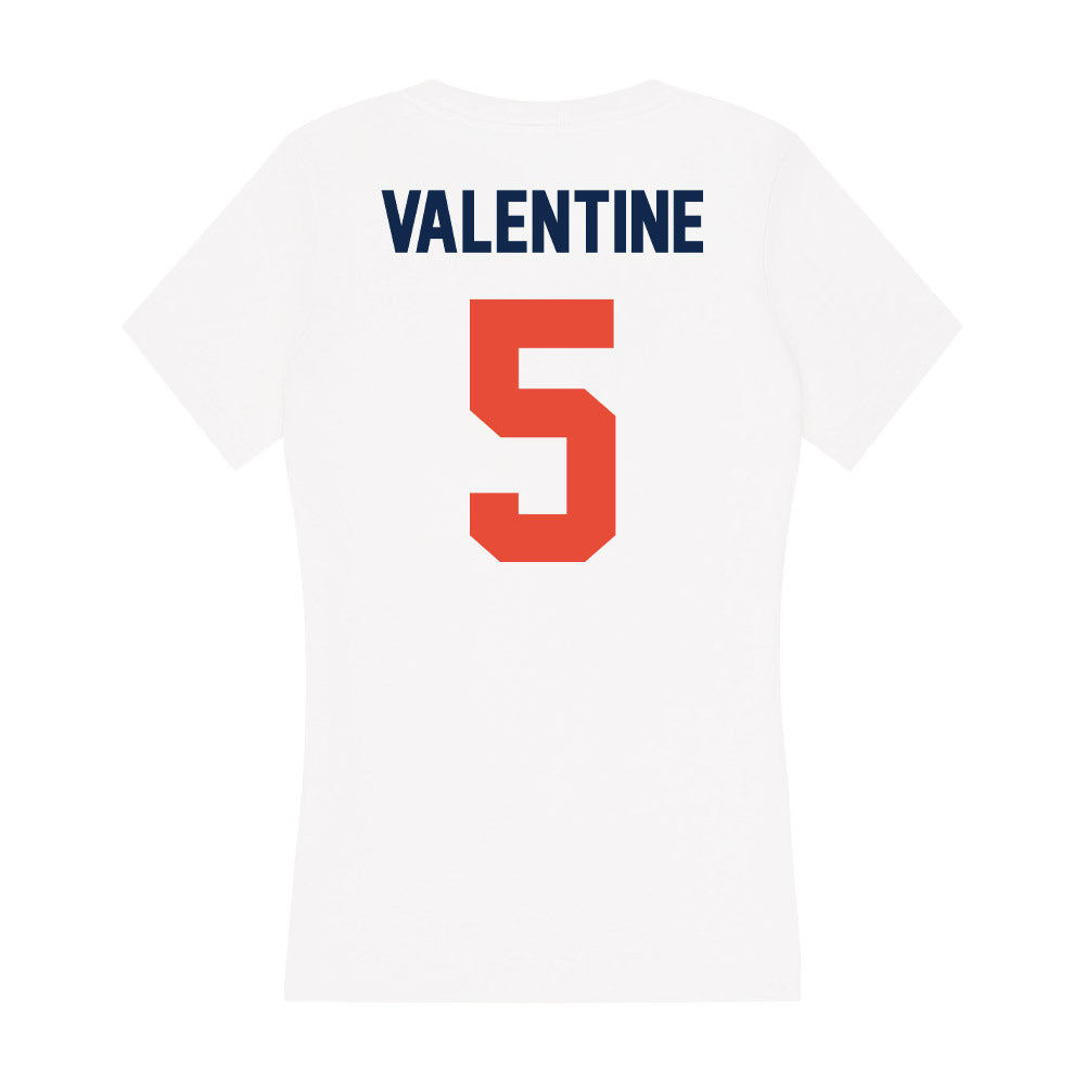 Illinois - NCAA Football : Ca'Lil Valentine - Women's V-Neck T-Shirt-1