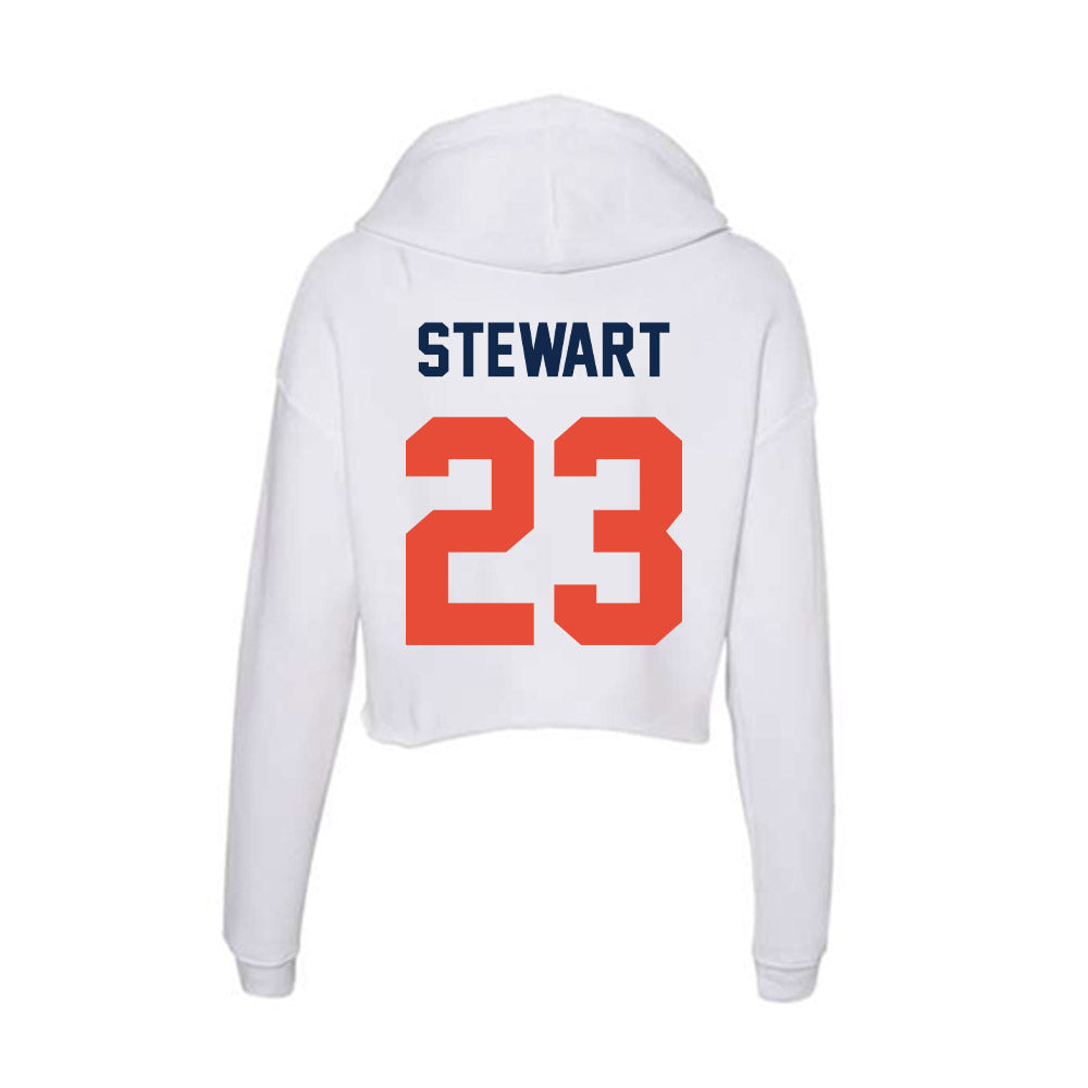 Illinois - NCAA Football : Jaylen Stewart - Women's Crop Fleece Hoodie-1