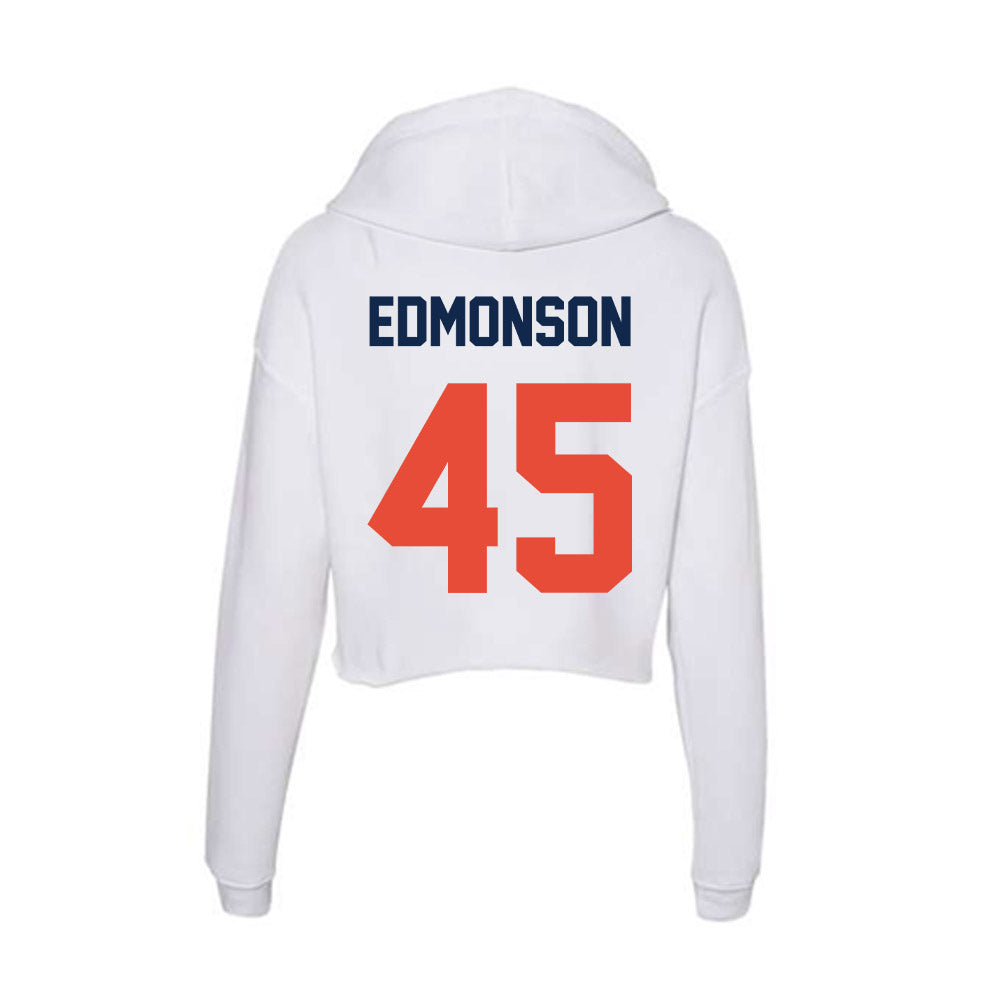 Illinois - NCAA Football : Robert Edmonson - Women's Crop Fleece Hoodie-1