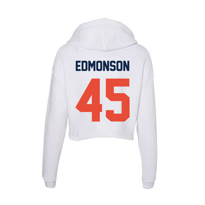 Illinois - NCAA Football : Robert Edmonson - Women's Crop Fleece Hoodie-1
