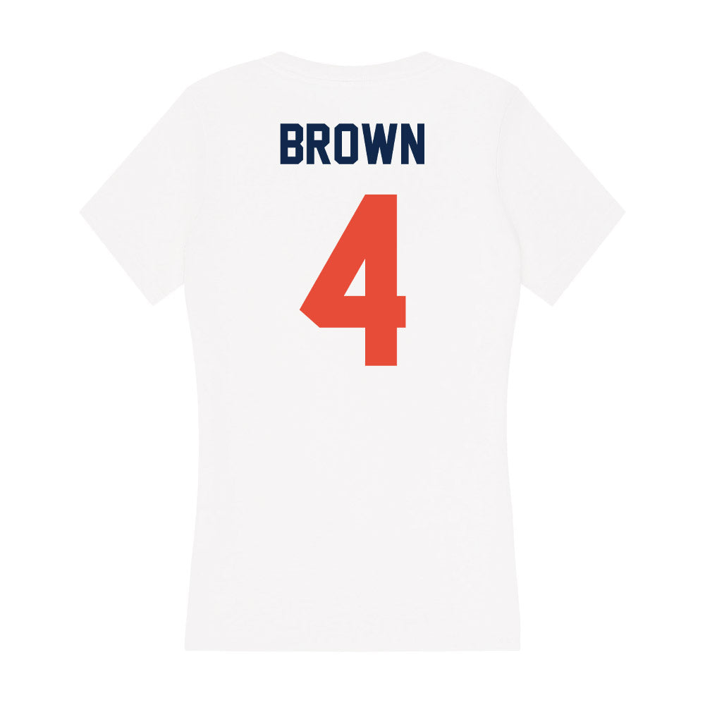 Illinois - NCAA Football : Daniel Brown - Women's V-Neck T-Shirt-1