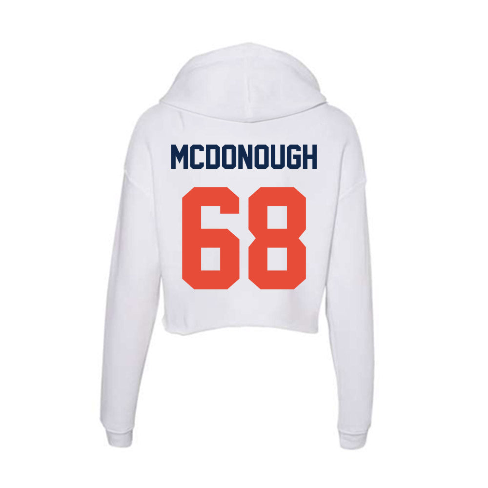Illinois - NCAA Football : Michael McDonough - Women's Crop Fleece Hoodie-1