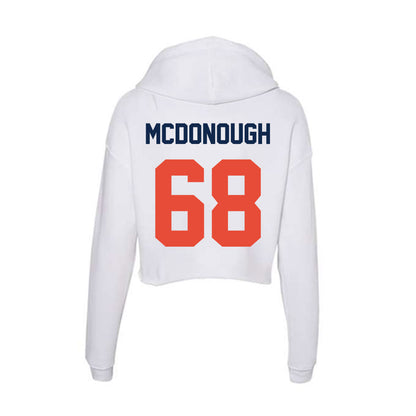 Illinois - NCAA Football : Michael McDonough - Women's Crop Fleece Hoodie-1
