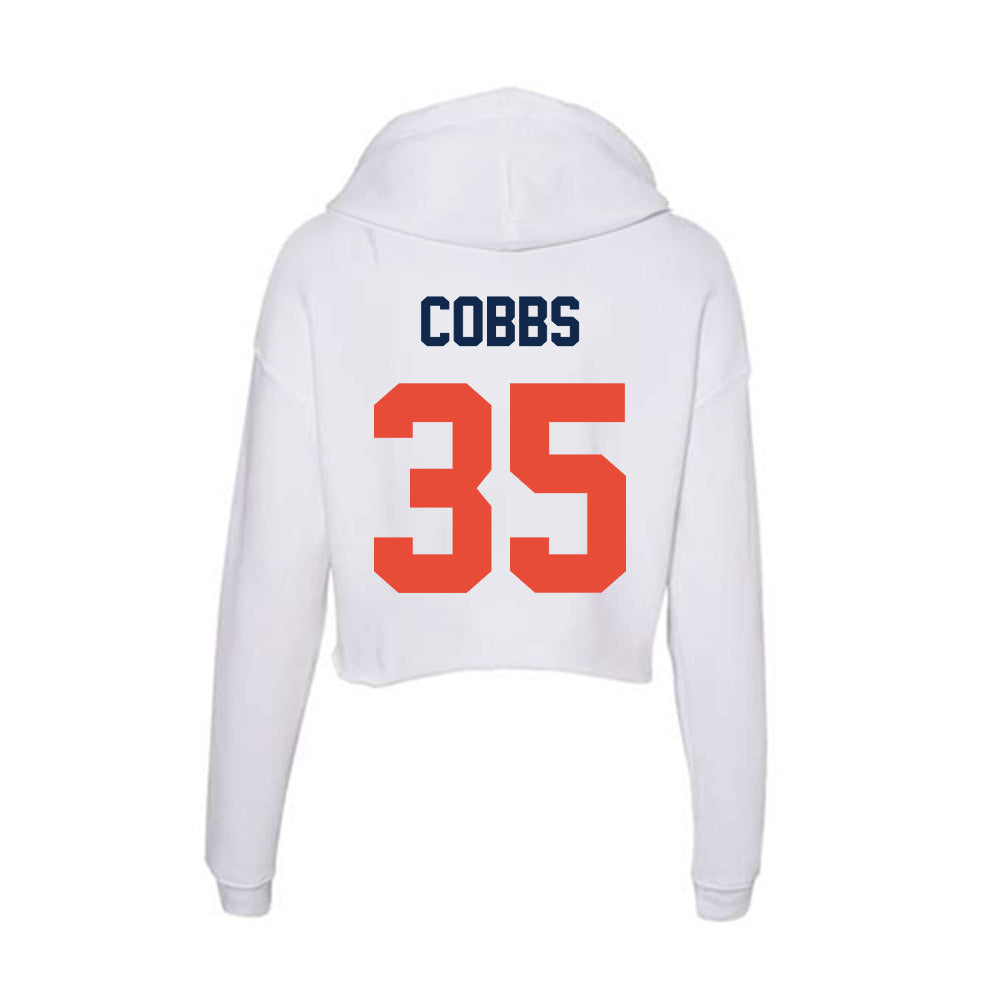 Illinois - NCAA Football : Kaedyn Cobbs - Women's Crop Fleece Hoodie-1