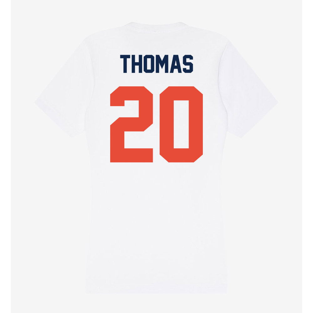 Illinois - NCAA Football : Almirian Thomas - Women's V-Neck T-Shirt-1