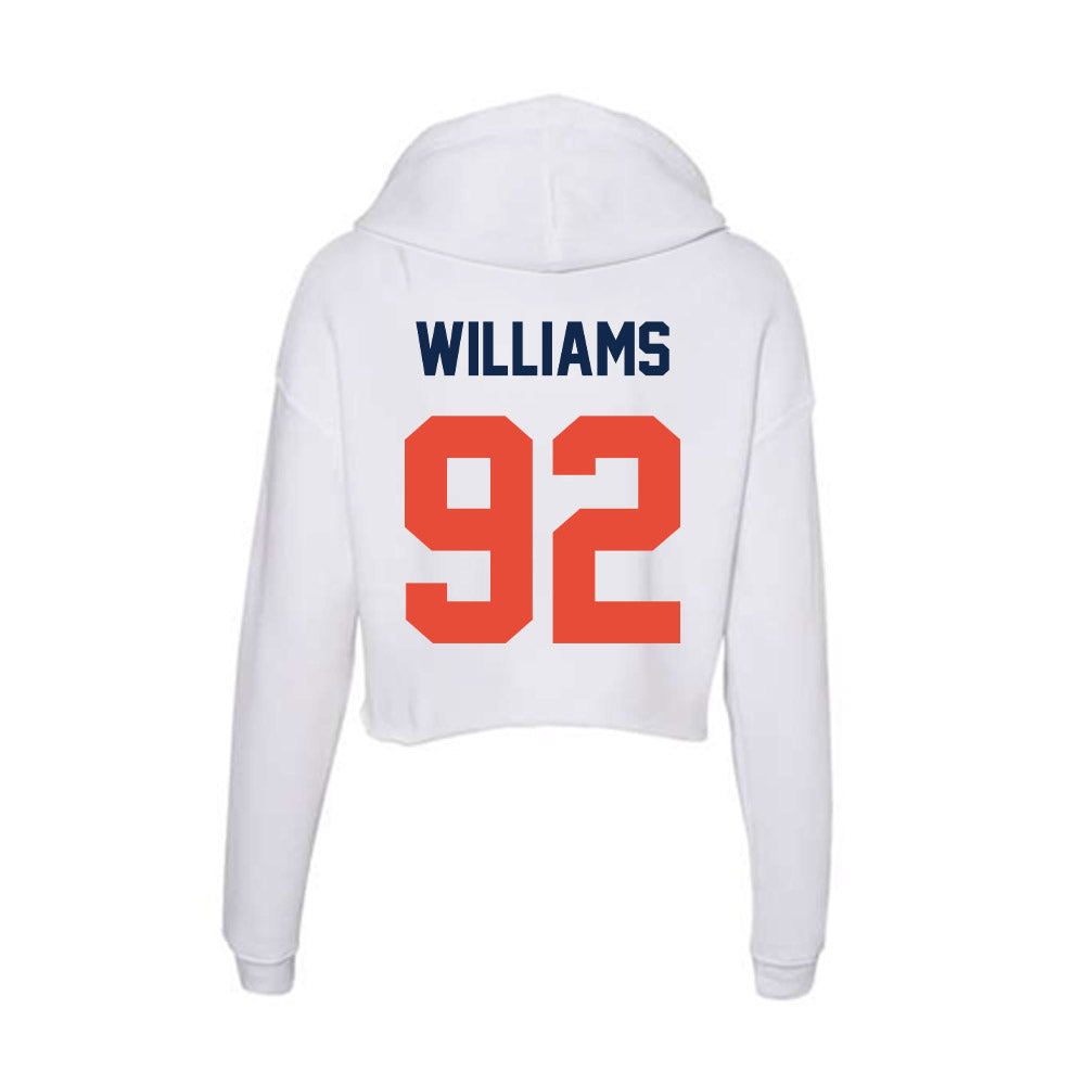 Illinois - NCAA Football : Deon Williams - Women's Crop Fleece Hooded Sweatshirt-1