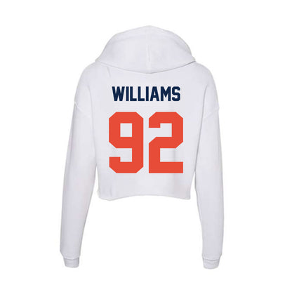 Illinois - NCAA Football : Deon Williams - Women's Crop Fleece Hooded Sweatshirt-1