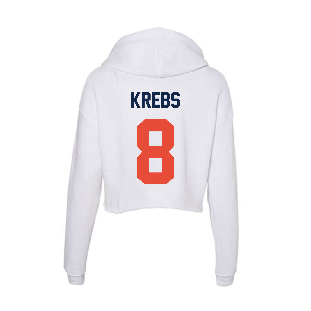 Illinois - NCAA Baseball : Lucas Krebs - Women's Crop Fleece Hoodie-1