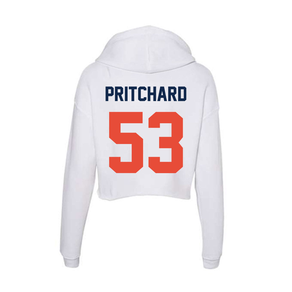 Illinois - NCAA Football : Kai Pritchard - Women's Crop Fleece Hoodie-1