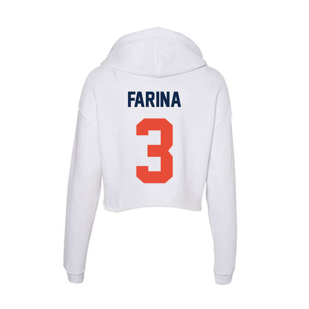 Illinois - NCAA Baseball : Michael Farina - Women's Crop Fleece Hoodie-1