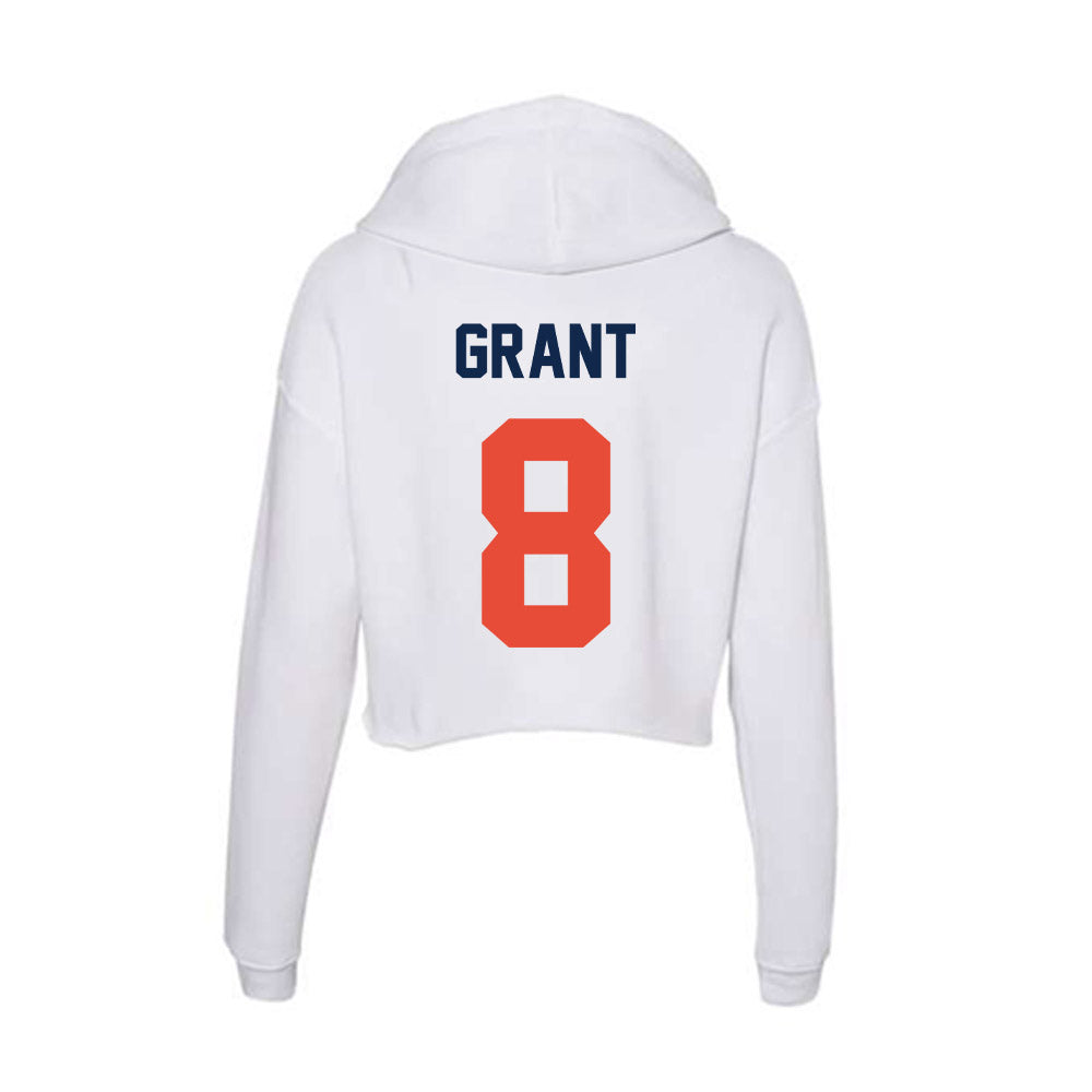 Illinois - NCAA Football : Davon Grant - Women's Crop Fleece Hoodie-1