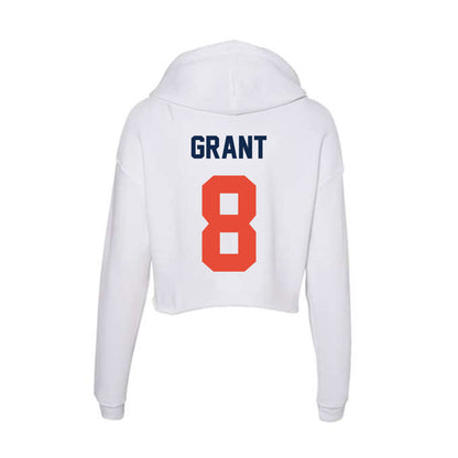 Illinois - NCAA Football : Davon Grant - Women's Crop Fleece Hoodie-1